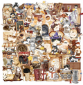Whimsical Magic & Cute Cat Cafe Transparent Kiss Cut Stickers | 50 Pieces
