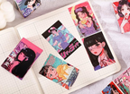 Nostalgic Animation Journal Decor Sticker Book Mini Poster 50 Sheets, Heart-fluttering Sensibility