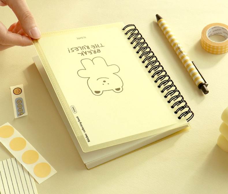 Sticker Collection Book - Translucent Cover - Creamy Yellow