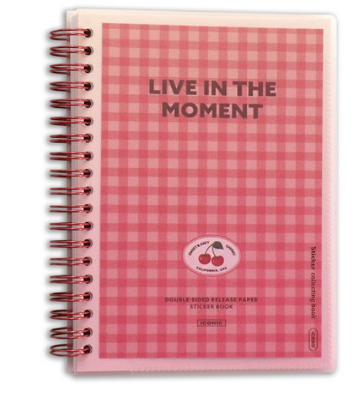 Sticker Collection Book - Translucent Cover - Rosy Pink