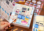 3D Home Decor Sticker Book (Tweezers Included), 1 Pack, The Happiness of Organizing