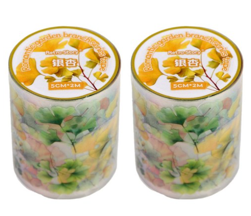 Ginko Leaves Transparent Flower Masking Tape
