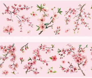 Cherry Blossom - Sakura - Transparent Flower Masking Tape