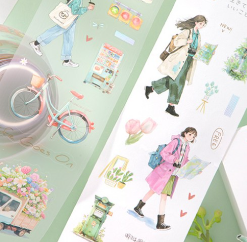 Urban Wanderer: Pre-Cut "Green Walked" Tape Set of 4 Rolls