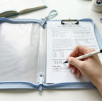 A4 Pastel Zip Up Pouch for Journaling and Study