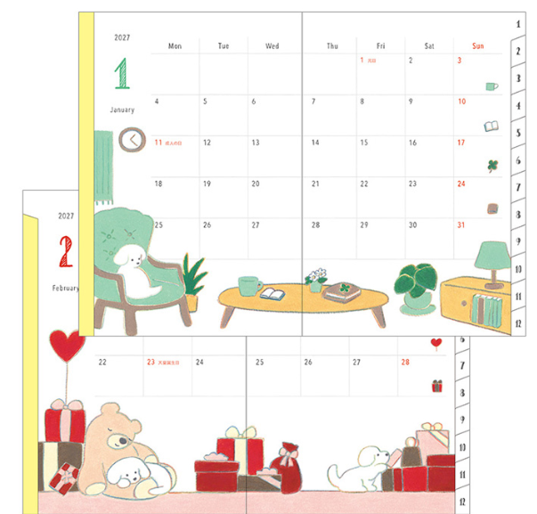 Midori Diary 2027 Pocket B6