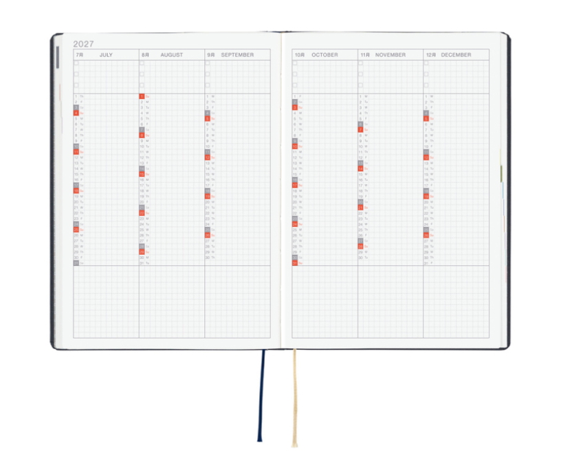 Hobonichi Techo HON Hardcover 2027 A5 English Edition