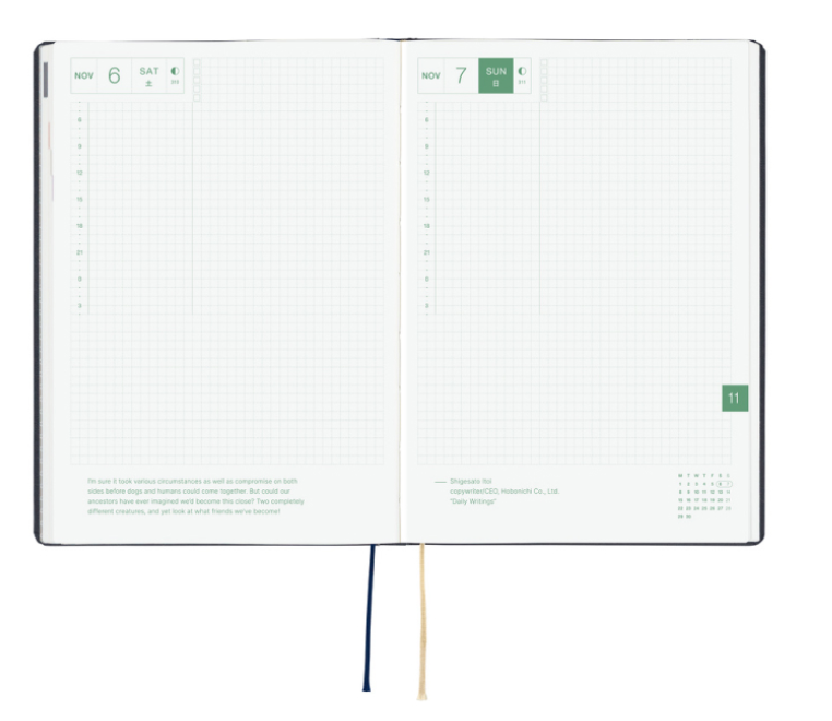 Hobonichi Techo HON Hardcover 2027 A5 English Edition