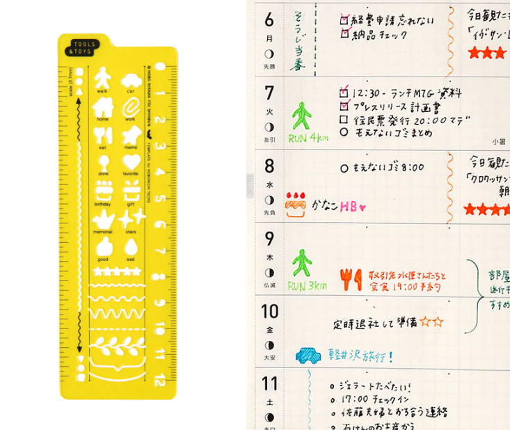 Hobonichi Stencils for Journaling