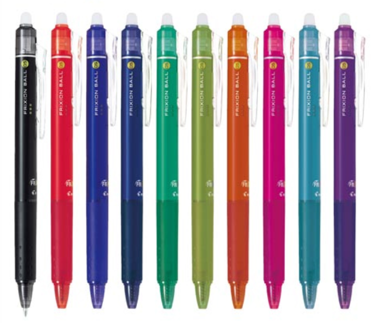 Pilot FriXion Eraseable Pen, Click-Action, 0.5/0.7 mm