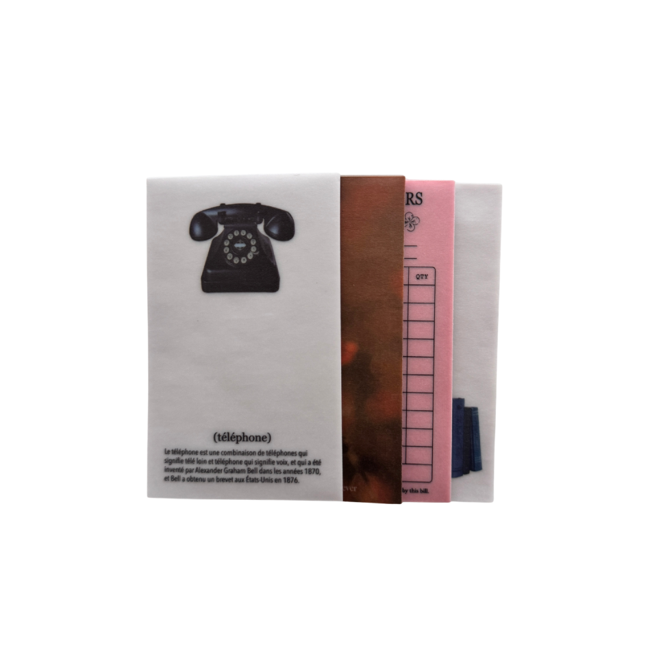 Vintage Ephemera Translucent Memo Pad Set
