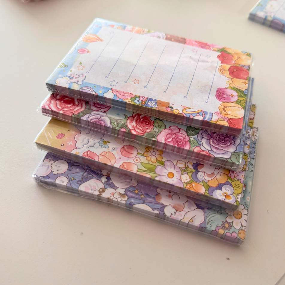 200 Pages Enchanted Garden Whimsical Memo Pad Set
